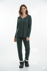 BLUEMOTION WOMENS BASIC V NECK FULL SLEEVE T SHIRT - Smgarment's